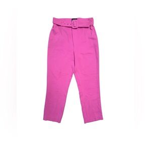 Bardot Fuchsia Belted Cropped Pants